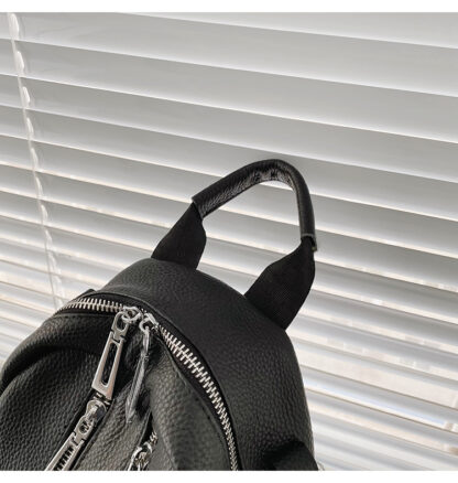 Äkta läderhandväska Ramona, Svart Eleganzia - Bild 4
