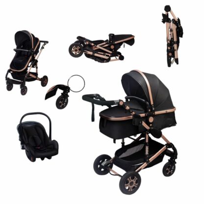 Barnvagn 3-in-1 + babyskydd ElmaPram Montano - Bild 2