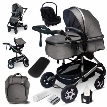 Barnvagn 3-in-1 + babyskydd ElmaPram Montano - Bild 5